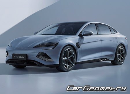 Кузовные размеры BYD Seal EV 2022-2026, Размеры кузова БИД Сеал ЕВ Кузовные размеры BYD Seal EV 2022-2026, Размеры кузова БИД Сеал ЕВ