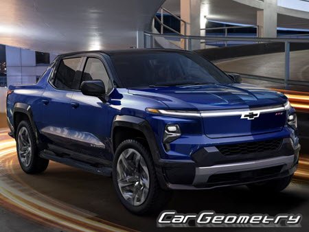 Кузовные размеры Chevrolet Silverado EV 2023-2028, Размеры кузова Шевроле Сильверадо Е Кузовные размеры Chevrolet Silverado EV 2023-2028, Размеры кузова Шевроле Сильверадо Е