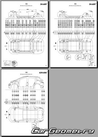 Размеры кузова MG Windsor 2024-2030 Body Repair Manual Размеры кузова MG Windsor 2024-2030 Body Repair Manual