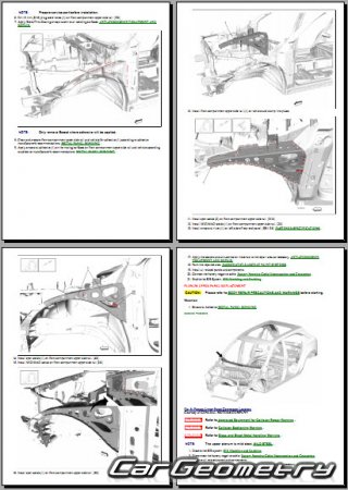 Кузовные размеры Cadillac XT4 2019-2026 Body Repairs manual Кузовные размеры Cadillac XT4 2019-2026 Body Repairs manual