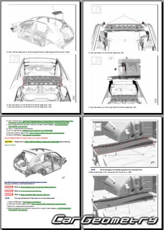 Кузовные размеры Cadillac XT4 2019-2026 Body Repairs manual Кузовные размеры Cadillac XT4 2019-2026 Body Repairs manual