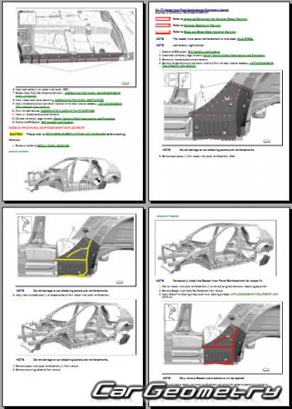 Кузовные размеры Cadillac XT4 2019-2026 Body Repairs manual Кузовные размеры Cadillac XT4 2019-2026 Body Repairs manual