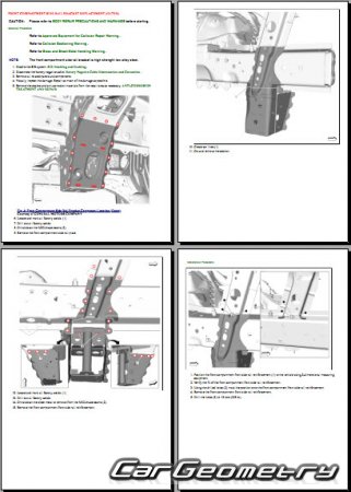 Кузовные размеры Cadillac XT4 2019-2026 Body Repairs manual Кузовные размеры Cadillac XT4 2019-2026 Body Repairs manual
