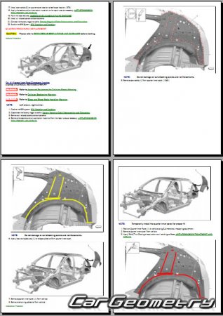 Кузовные размеры Cadillac XT4 2019-2026 Body Repairs manual Кузовные размеры Cadillac XT4 2019-2026 Body Repairs manual