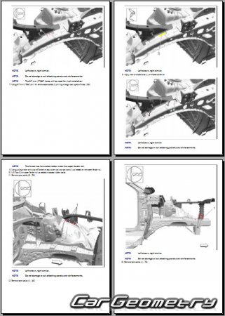 Кузовные размеры Cadillac XT4 2019-2026 Body Repairs manual Кузовные размеры Cadillac XT4 2019-2026 Body Repairs manual
