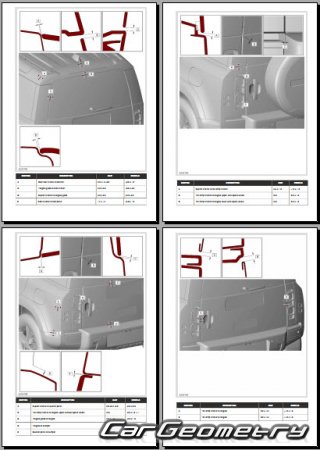 Land Rover Defender 90 (L663) 2020-2028 Body Repair Manual