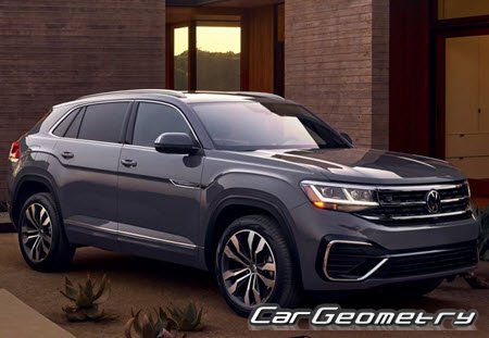 Кузовные размеры Volkswagen Atlas Cross Sport 2020-2024, Размеры кузова Фольксваген Таос Кузовные размеры Volkswagen Atlas Cross Sport 2020-2024, Размеры кузова Фольксваген Таос