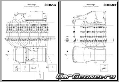 Размеры кузова Volkswagen Amarok 2023-2031 Body Repair Manual Размеры кузова Volkswagen Amarok 2023-2031 Body Repair Manual