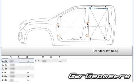 Размеры кузова Volkswagen Amarok 2023-2031 Body Repair Manual Размеры кузова Volkswagen Amarok 2023-2031 Body Repair Manual