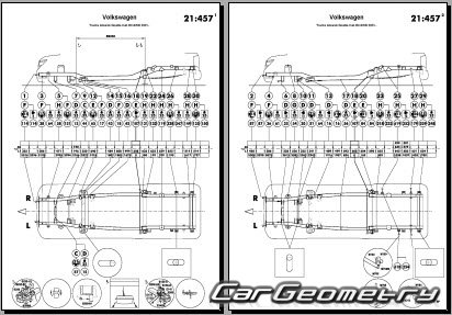 Размеры кузова Volkswagen Amarok 2023-2031 Body Repair Manual Размеры кузова Volkswagen Amarok 2023-2031 Body Repair Manual