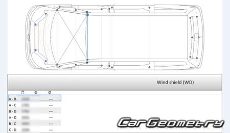 Размеры кузова Volkswagen Multivan 2022–2031 Body Repair Manual Размеры кузова Volkswagen Multivan 2022–2031 Body Repair Manual