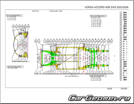 Кузовные размеры Honda Accord (CY1) 2023-2029 Body Repair Manual Кузовные размеры Honda Accord (CY1) 2023-2029 Body Repair Manual