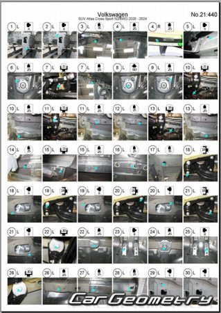 Volkswagen Atlas Cross Sport 2020-2024 Body dimensions