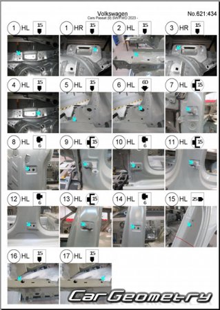 Volkswagen Passat (B9) Wagon 2023-2032 Body Repair Manual