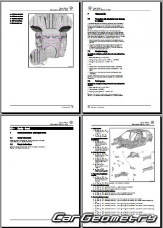  Volkswagen Tiguan 2024-2030 Body Repair Manual