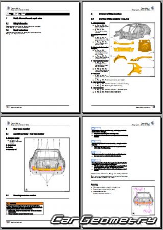   Volkswagen Tiguan 2024-2030 Body Repair Manual