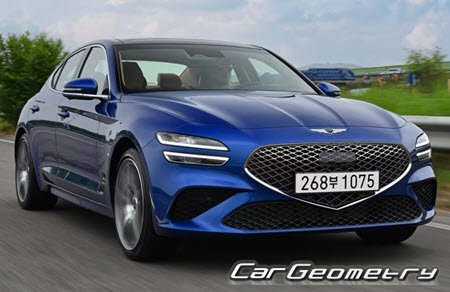 Кузовные размеры Genesis G70 Sedan (IK) 2021-2026, Размеры кузова Хендай Генезис Г70 Кузовные размеры Genesis G70 Sedan (IK) 2021-2026, Размеры кузова Хендай Генезис Г70