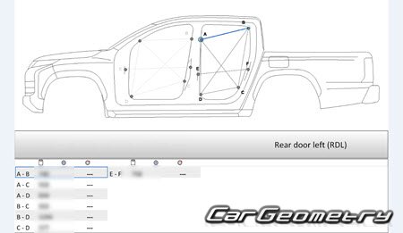 Mitsubishi Triton (LC2T) 2024-2030 (RH Japanese market) Body dimensions