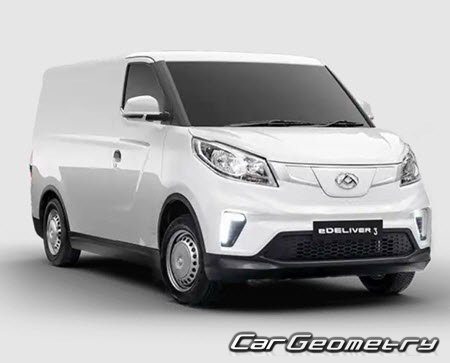 Кузовные размеры Maxus eDeliver3 (EV30) 2019-2026, Размеры кузова Максус еДеливер3 Кузовные размеры Maxus eDeliver3 (EV30) 2019-2026, Размеры кузова Максус еДеливер3