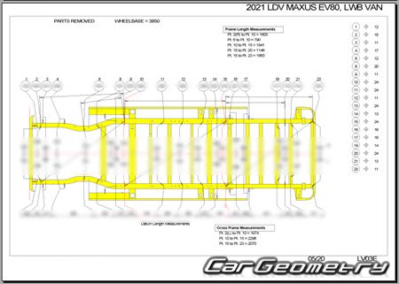   Maxus EV80 2019-2026 Body dimensions