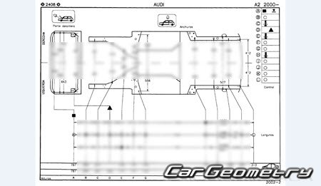 Audi A2 (8Z) 2001-2005 Body dimensions Audi A2 (8Z) 2001-2005 Body dimensions