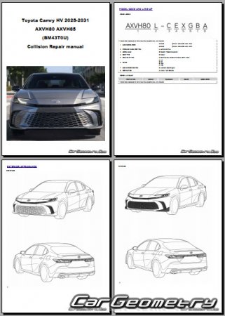   Toyota Camry Hybrid 2025-2031 Collision Repair Manual