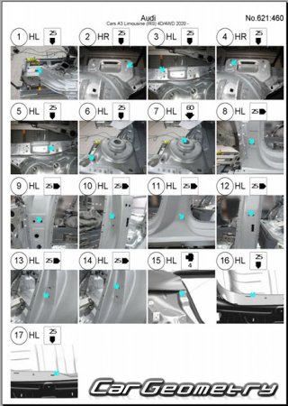 Audi A3 (8Y) Sedan 20202027 Body Repair Manuals