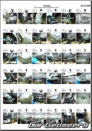 Honda Freed e:Hev (GT5 GT6 GT7 GT8) � 2024 (RH Japanese market) Body dimensions