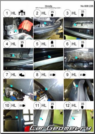 Honda Freed e:Hev (GT5 GT6 GT7 GT8) � 2024 (RH Japanese market) Body dimensions
