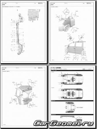 Honda Freed e:Hev (GT5 GT6 GT7 GT8) � 2024 (RH Japanese market) Body dimensions