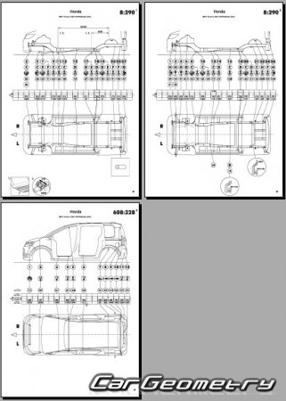 Honda Freed e:Hev (GT5 GT6 GT7 GT8) � 2024 (RH Japanese market) Body dimensions