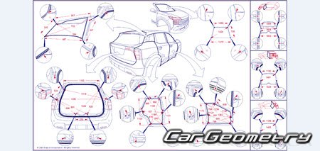 Размеры кузова Nissan Kicks (P16) 2024-2028 Body Repair Manual Размеры кузова Nissan Kicks (P16) 2024-2028 Body Repair Manual