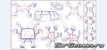 ������� ������ Chevrolet Suburban 2021-2027 Body dimensions