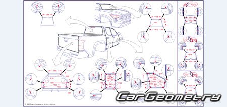 Размеры кузова Toyota Tacoma 2024-2030 Collision Repair Manual Размеры кузова Toyota Tacoma 2024-2030 Collision Repair Manual