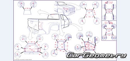 Размеры кузова Toyota Tacoma 2024-2030 Collision Repair Manual Размеры кузова Toyota Tacoma 2024-2030 Collision Repair Manual