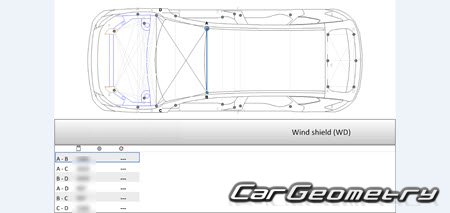 Размеры кузова Nissan Rogue (T33) с 2021-2027 Body Repair Manual Размеры кузова Nissan Rogue (T33) с 2021-2027 Body Repair Manual