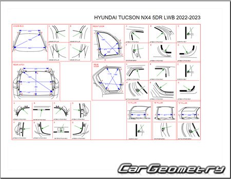 ������� ������ Hyundai Tucson (NX4) 2021-2027 Body Repair Manual
