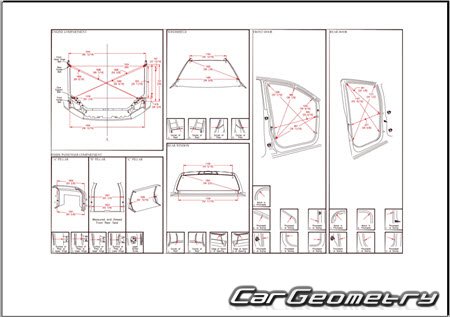 ������� ������ Ford Ranger 2023-2030 Body dimensions