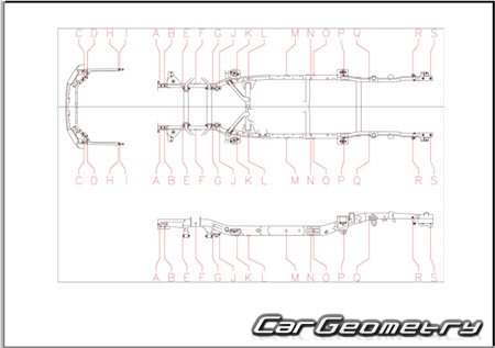 ������� ������ Ford Ranger 2023-2030 Body dimensions