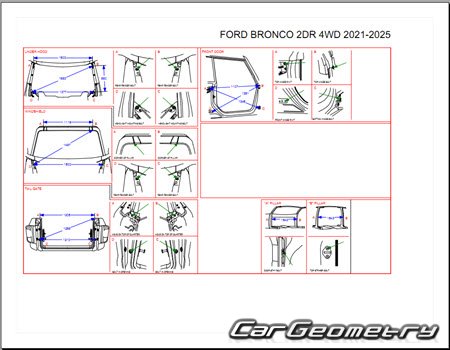 ������� ������ Ford Bronco 2021-2029 Body Repair Manual