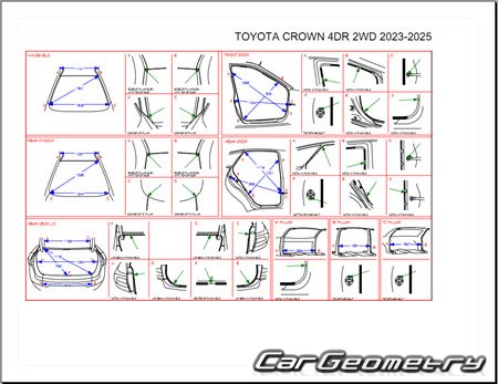 �������� ������� Toyota Crown 2023-2028 Collision Repair Manual