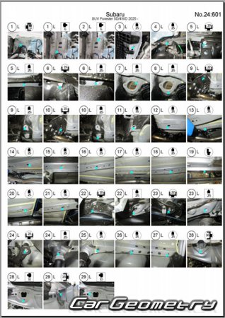   Subaru Forester (SL) 2025-2030 Body dimensions