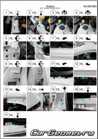  Subaru Forester (SL) 2025-2030 Body dimensions