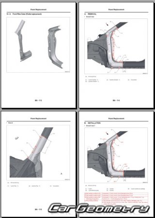  Subaru Forester (SL) 2025-2030 Body dimensions