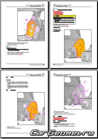 �������� ������� Volkswagen Golf Variant 2021-2026 Body Repair Manual