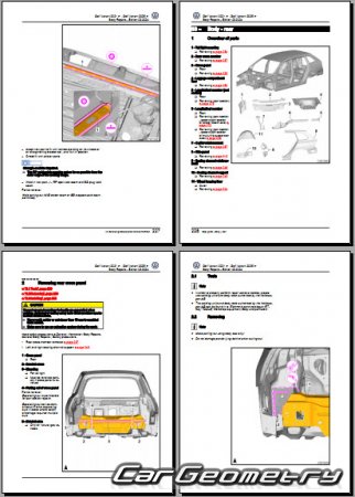 �������� ������� Volkswagen Golf Variant 2021-2026 Body Repair Manual
