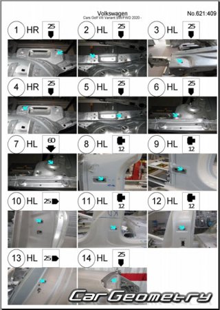 �������� ������� Volkswagen Golf Variant 2021-2026 Body Repair Manual