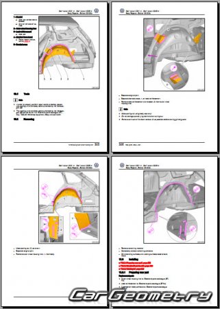 �������� ������� Volkswagen Golf Variant 2021-2026 Body Repair Manual