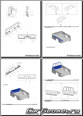 ������� ������ Toyota Hilux 2020-2025 Collision Repair manual