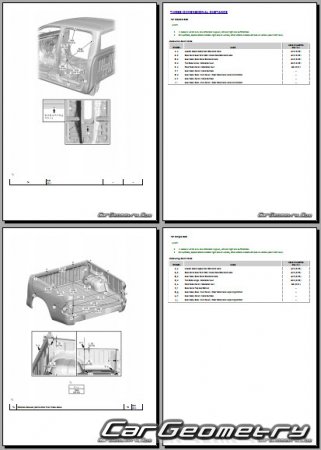 ������� ������ Toyota Hilux 2020-2025 Collision Repair manual